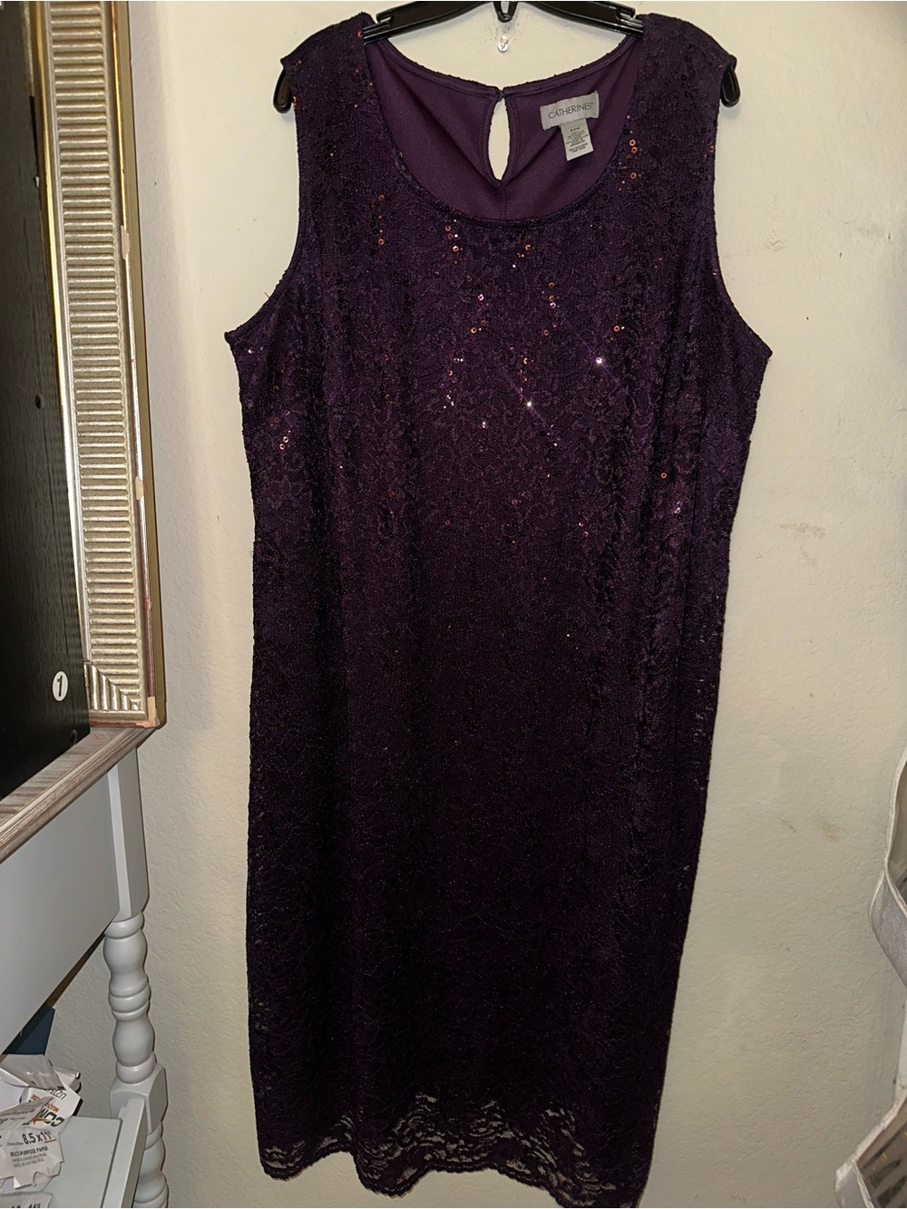 Catherine's purple sequin dress plus size 24W